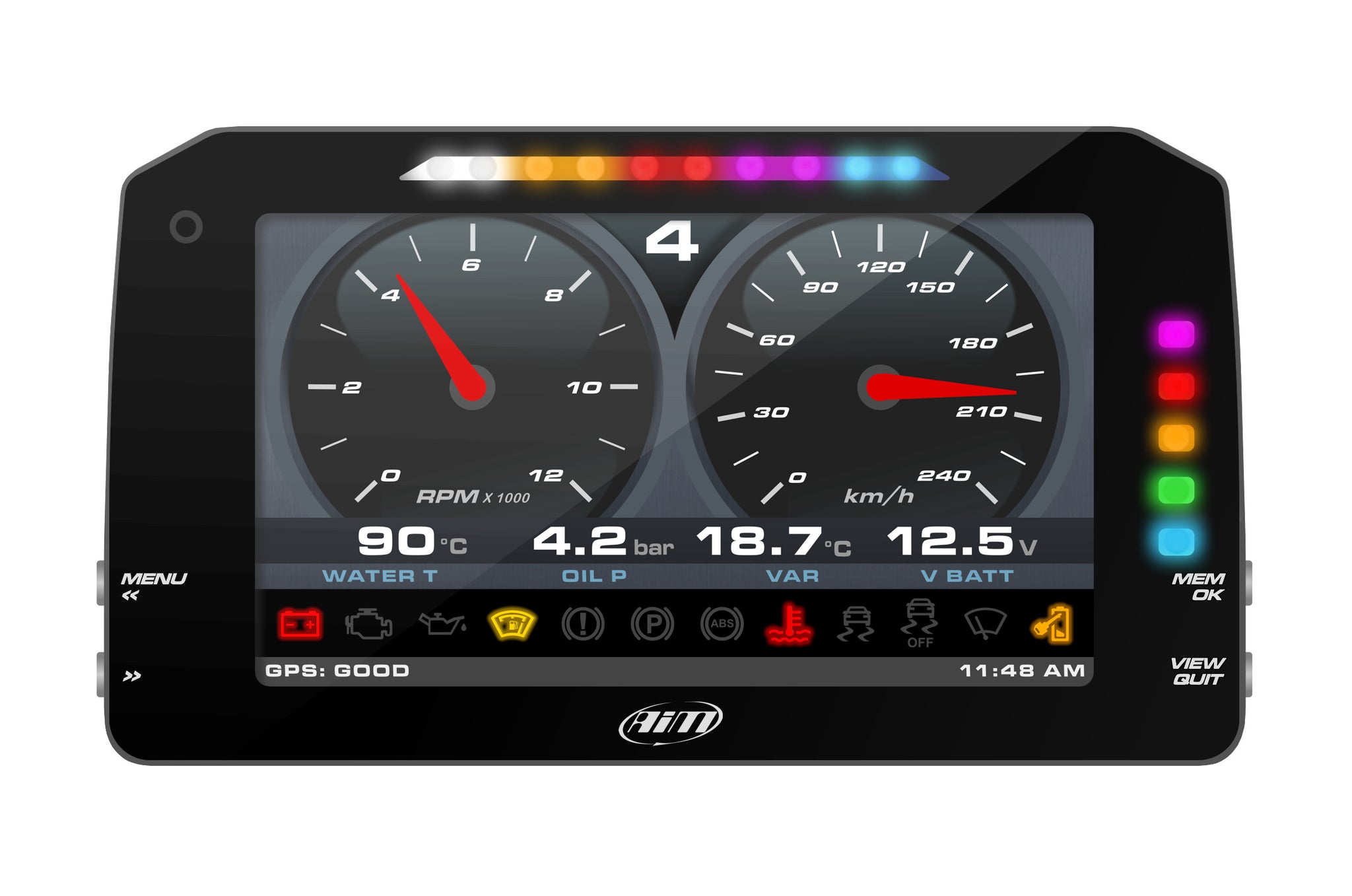 AIM MXP 1.3* - The 6" colour TFT dash logger